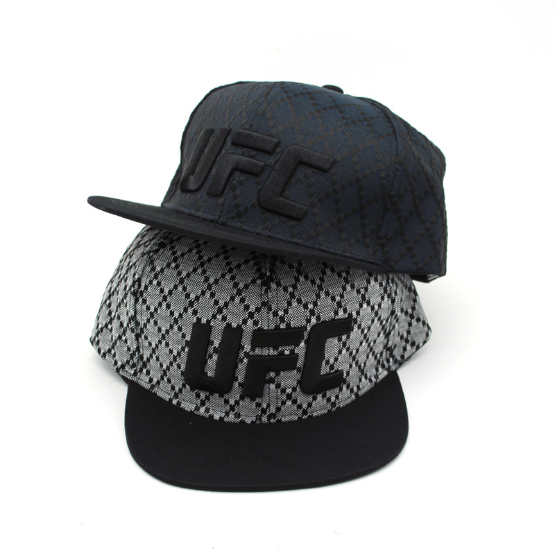 Cross-Border Hot Hat American Ufc Embroidery Hip Hop Hat Men and Women Outdoor Casual Sun-Proof Flat Brim Baseball Cap Wholesale