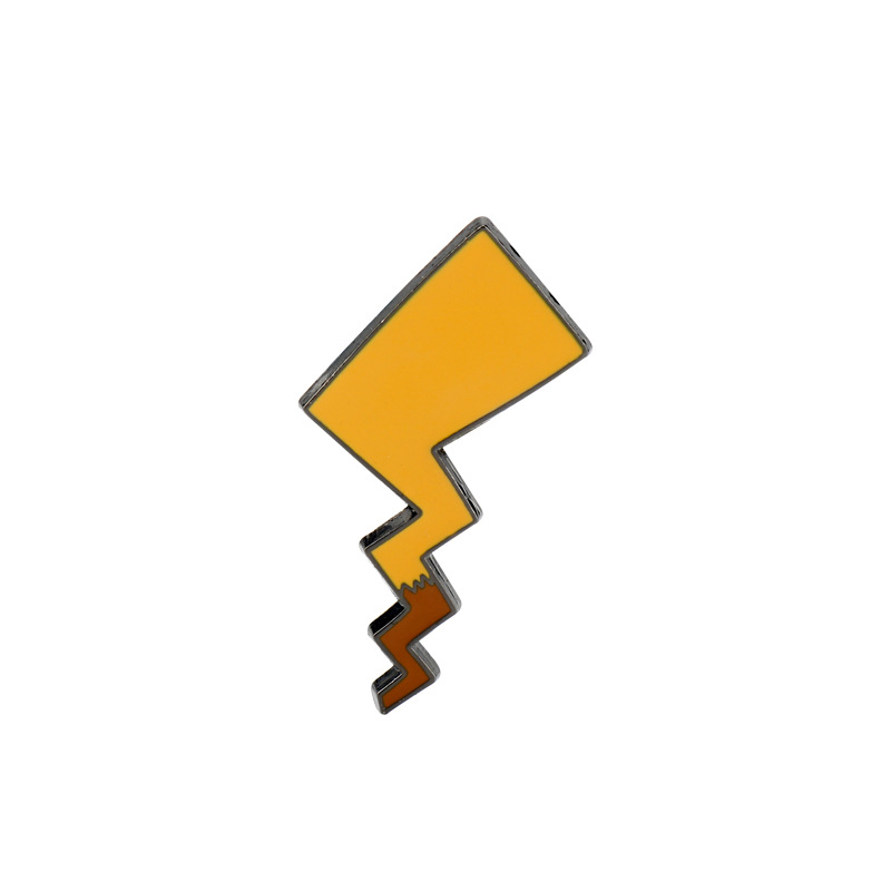 可爱卡通皮卡丘尾巴胸针日系动漫神奇宝贝金属徽章别针 一件代发