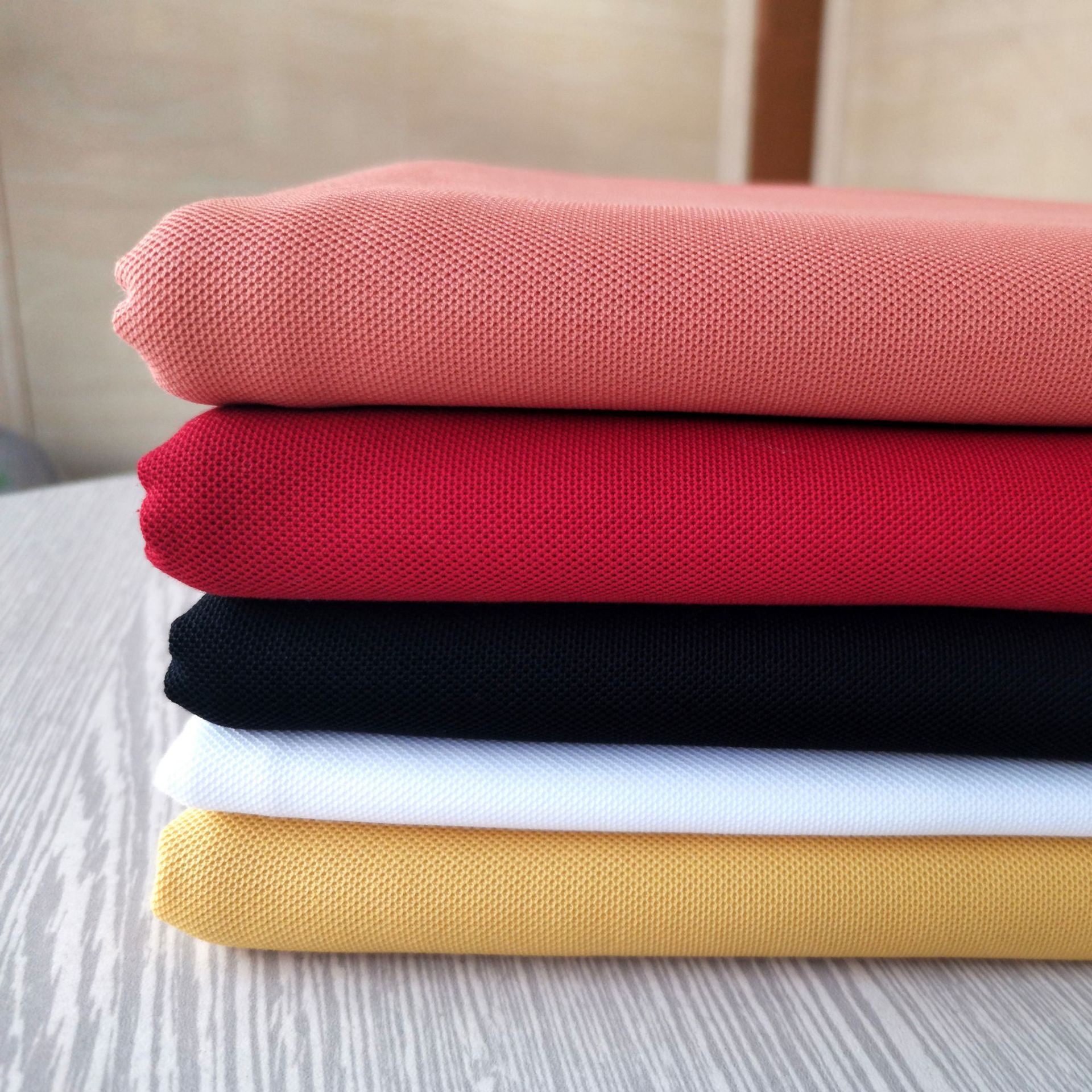 现货定做90s3丝光棉双珠地汇棉丝光棉面料高档三股纱双珠地厂家