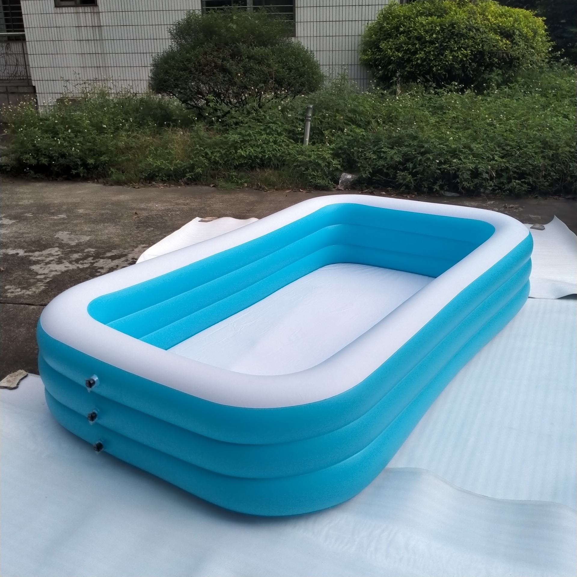 印花充气三层游泳池 儿童pvc水池3米游泳池305cm充气水池