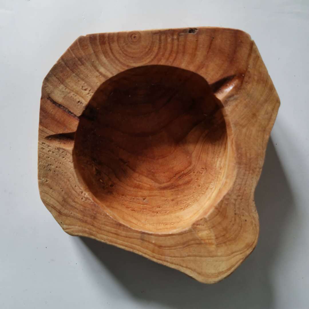 天然实木家用烟灰缸定制木质工艺品烟灰缸办公室客厅创意个性摆件