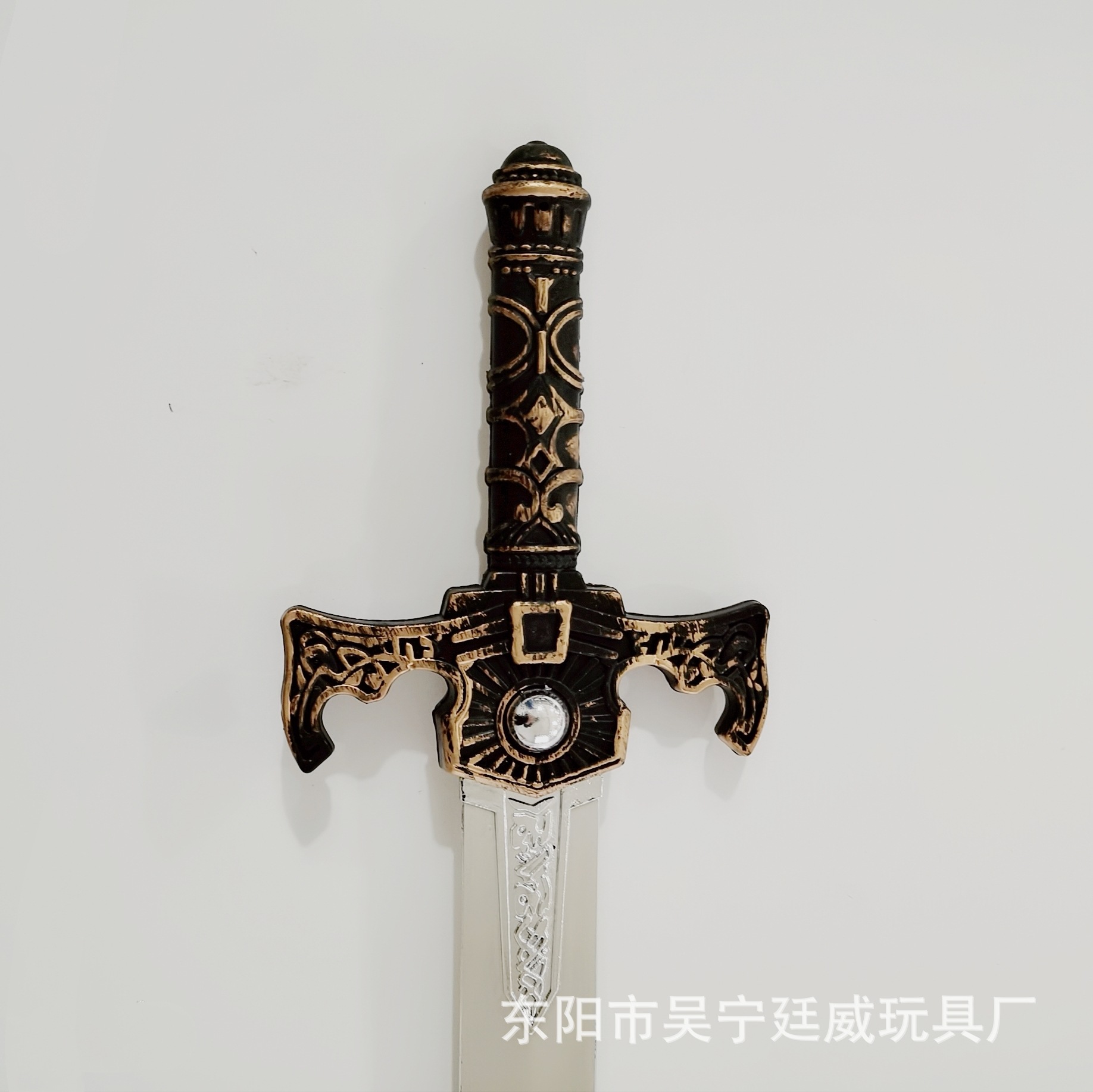 厂家直销儿童玩具塑料仿真刀剑兵器665骑士剑道具出口中东欧美