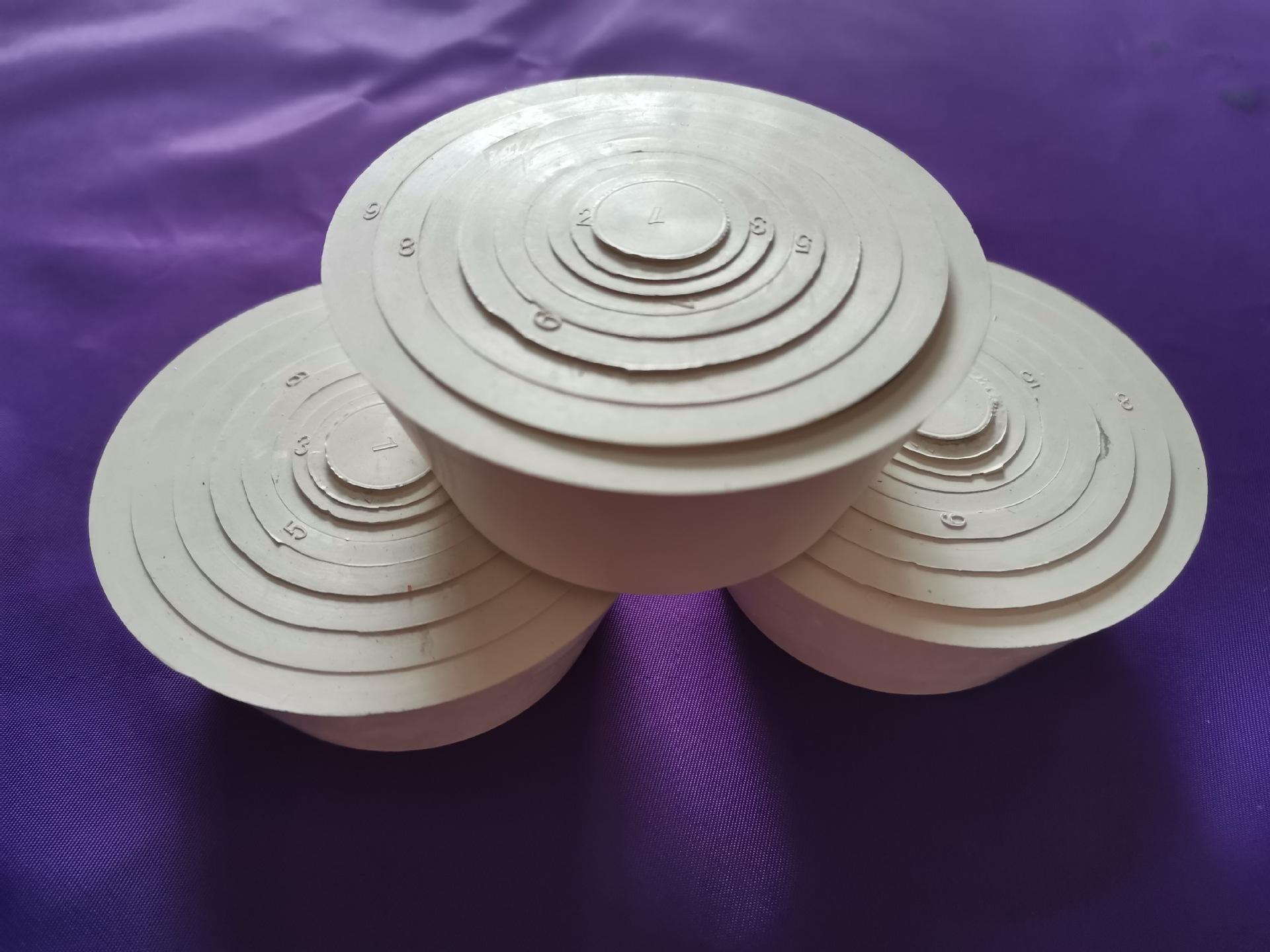 10 1橡胶套 白绿色硅胶套塞整套橡胶塞布氏漏斗托抽滤瓶垫拖