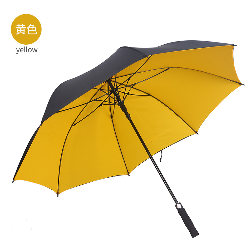 Wholesale Automatic Straight Handle Double Layer Golf Business Umbrella Oversized Double Men's Umbrella Advertising Wind-Resistant Umbrella Printed Logo