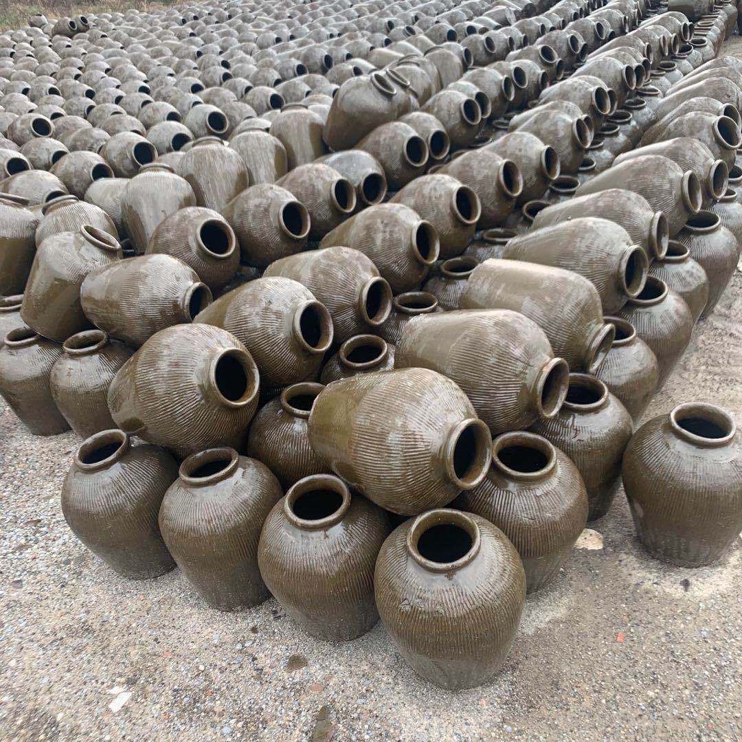 厂家供应-宜兴5公斤黄绿釉土陶酒坛10斤土陶坛黄酒坛老酒坛散酒坛