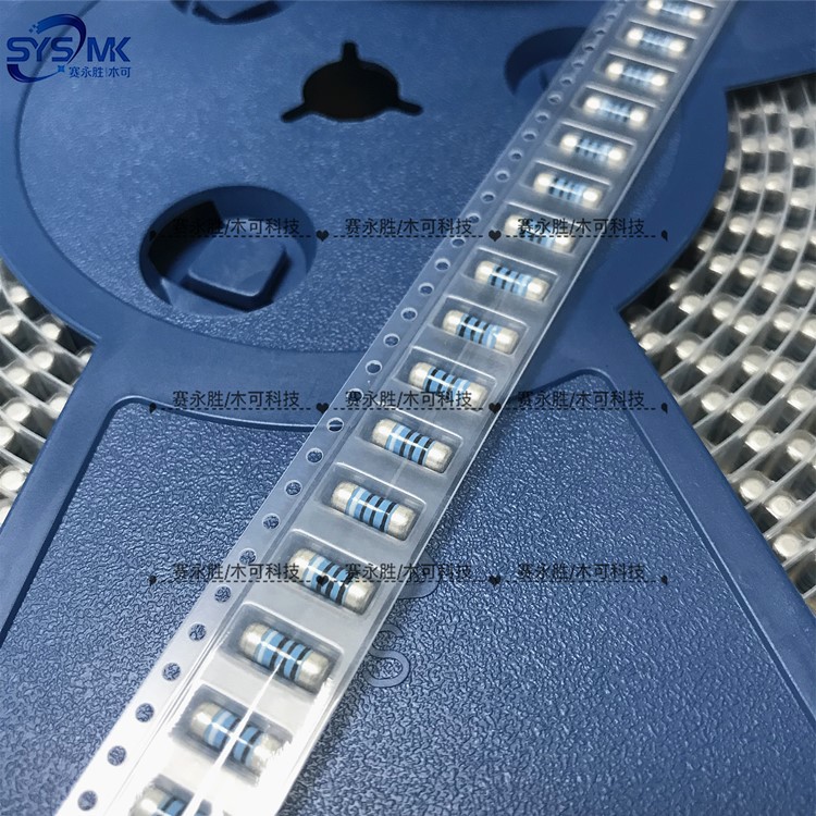 melf晶圆电阻041022r53w无引线贴片保险电阻双帽绕线电阻