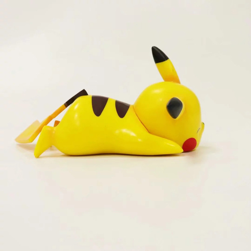 动漫批发 小精灵系列 超萌 q版 趴姿皮卡丘 公仔车载摆件手办