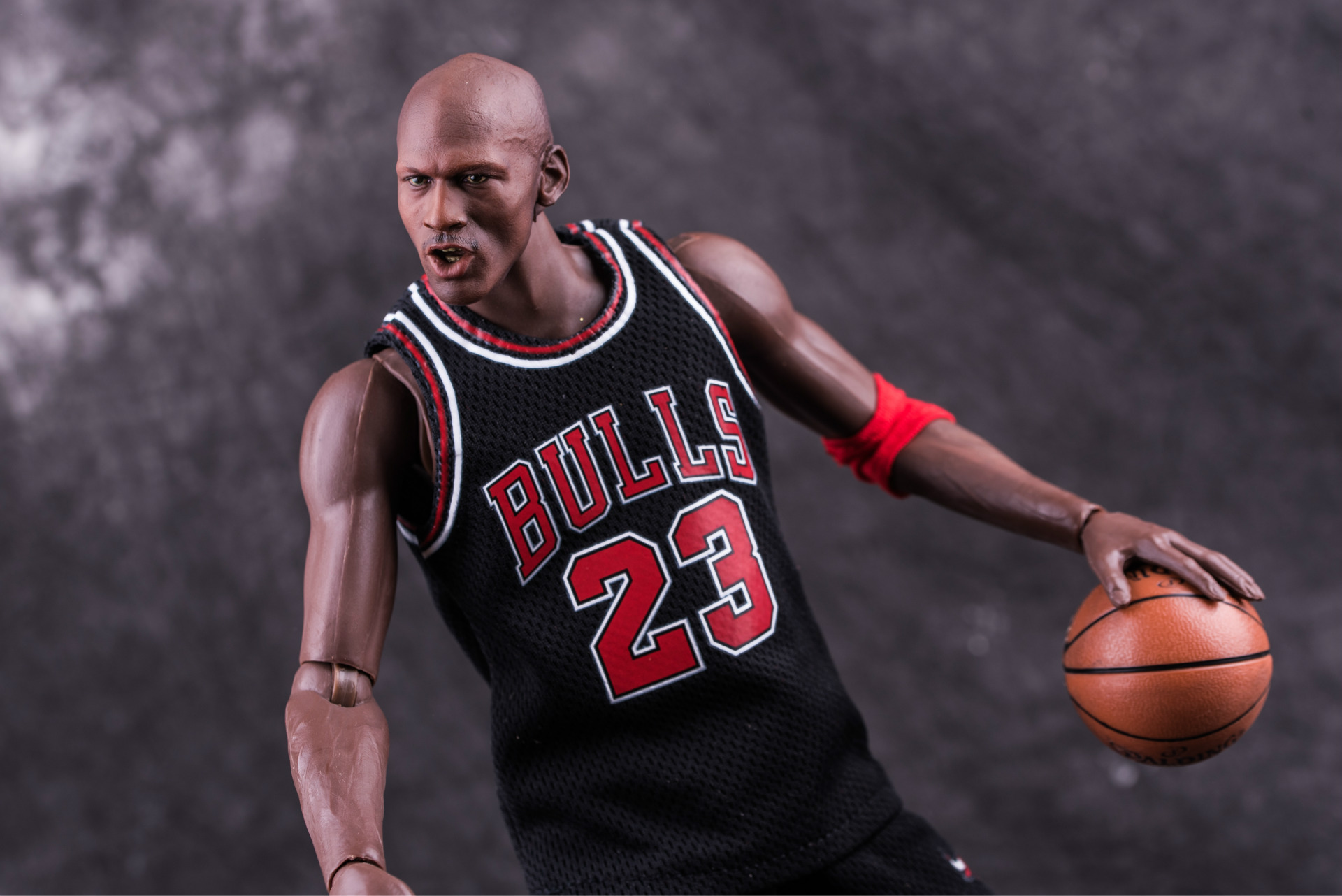 nba篮球明星 michael jordan23号乔丹 黑/红可动人物造型摆件手办