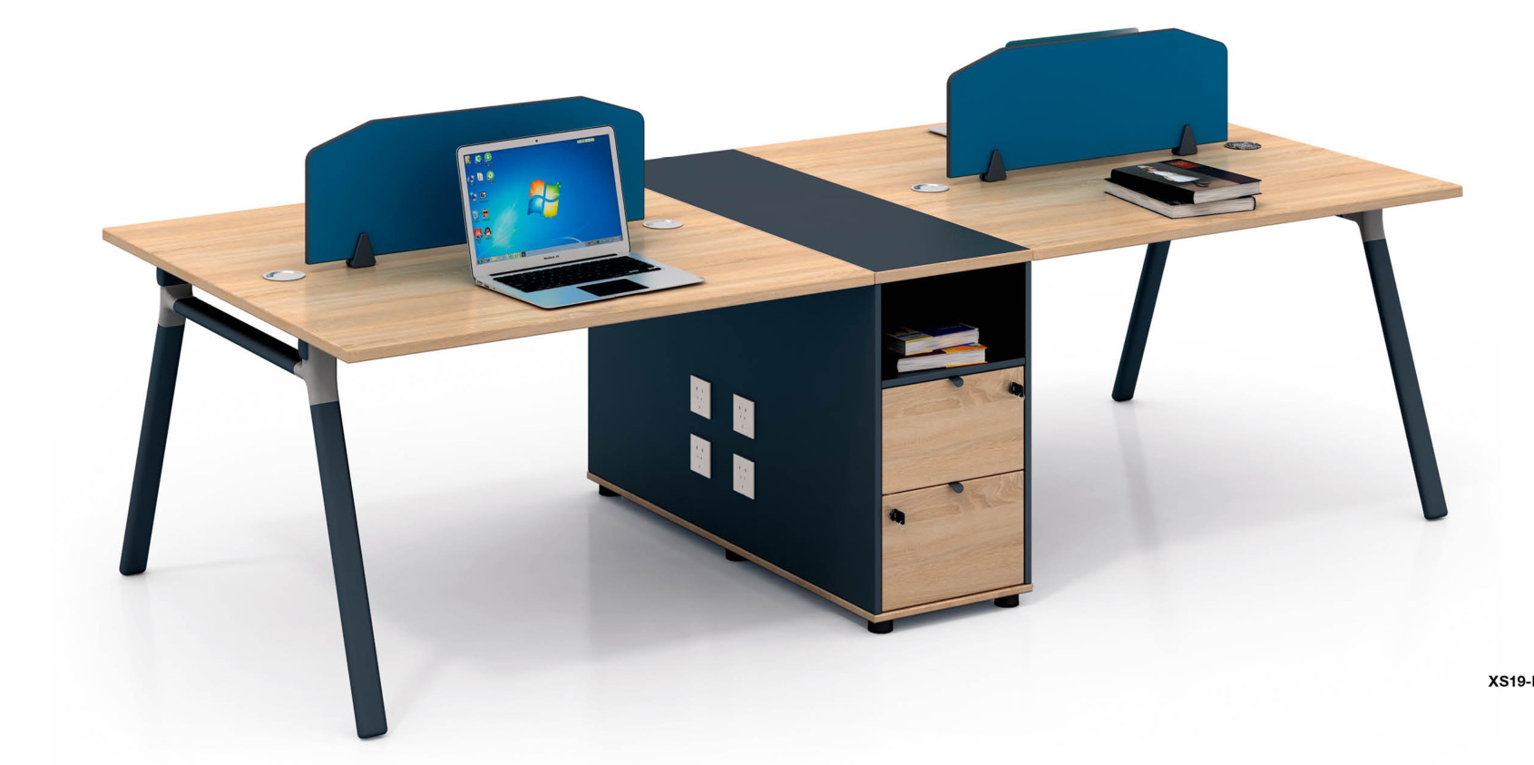 简约风格全板式清爽实惠型办公家具组合员工位职员桌宁波定制办公