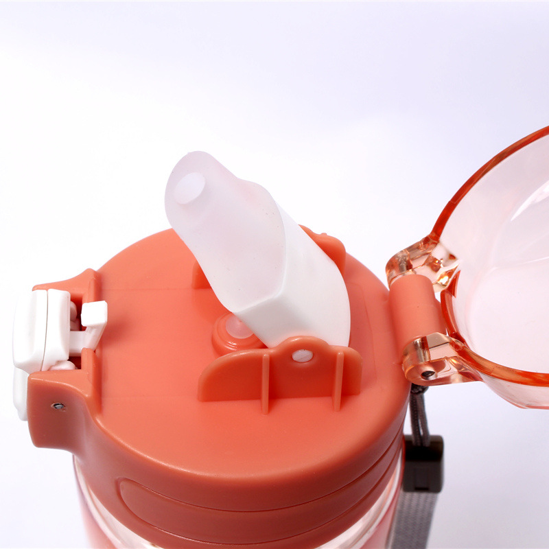 Sports Cup with Straw Large Capacity Cup Bounce Silicone Suction Nozzle Water Cup Adult Student Water Bottle Fitness Kettle Wholesale