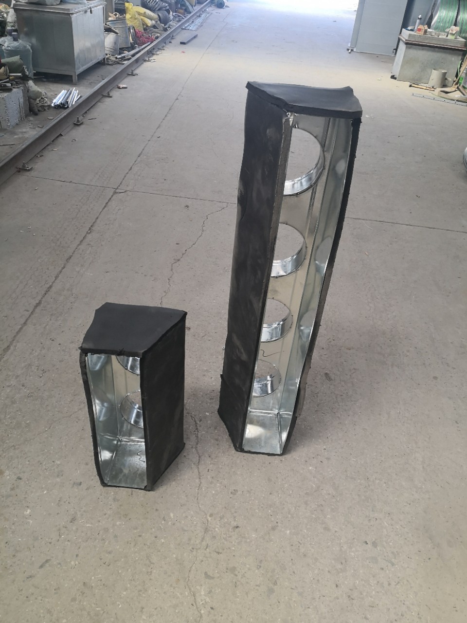 空调集风箱方变圆软管接头中央空调出风口白铁皮风管接口