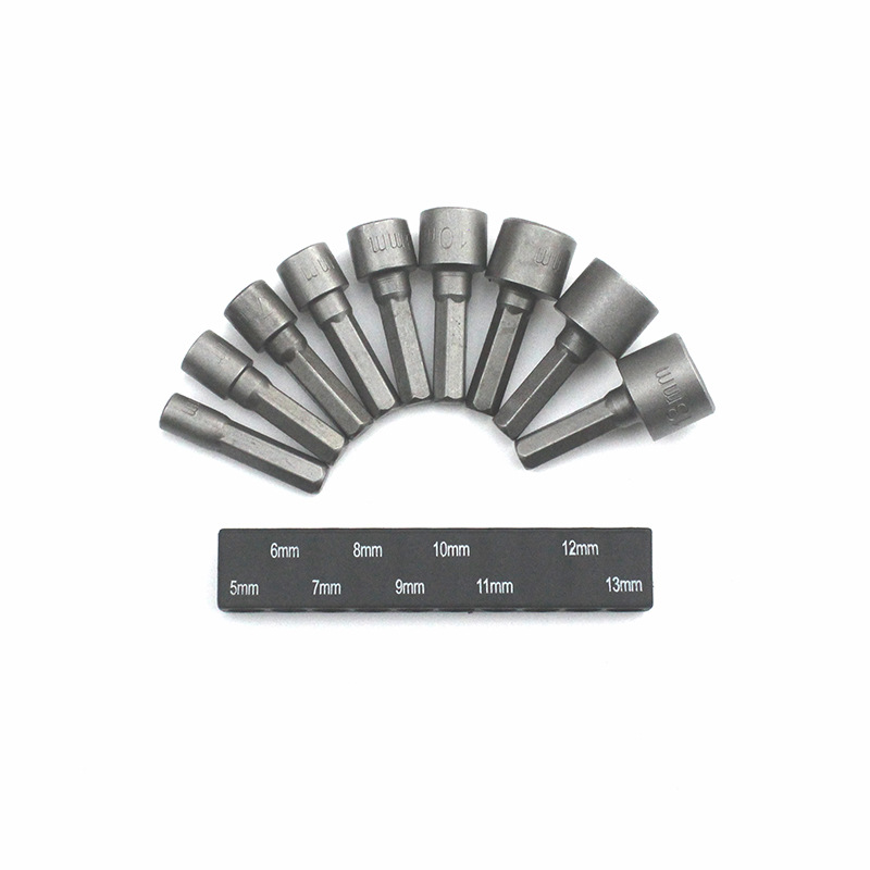 9PCs Sleeve Set Hexagon Socket Combination Cross-Border 9PCs Set of Tools 5-13mm Screwdriver Screwdriver