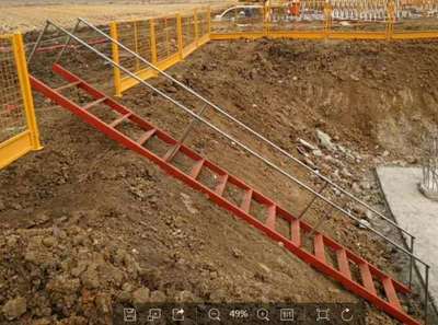 工地基坑直爬梯,基坑直爬梯,钢爬梯,地铁爬梯