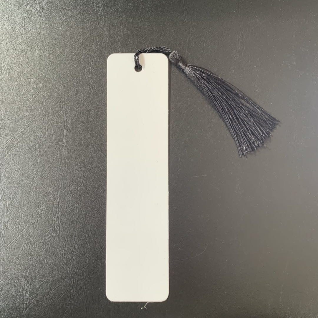 现货供应 创意铝制书签 热转印铝片书签 可定制图案带流苏书签-阿里巴