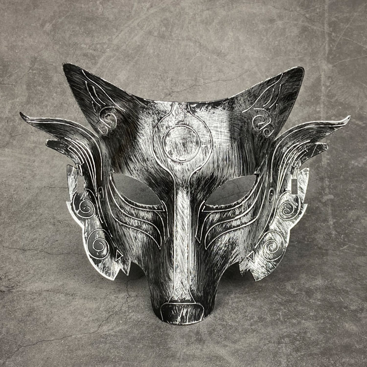 万圣节恐怖面具 狼人杀面具 动物狼头面具表演用品 狼人动物面具