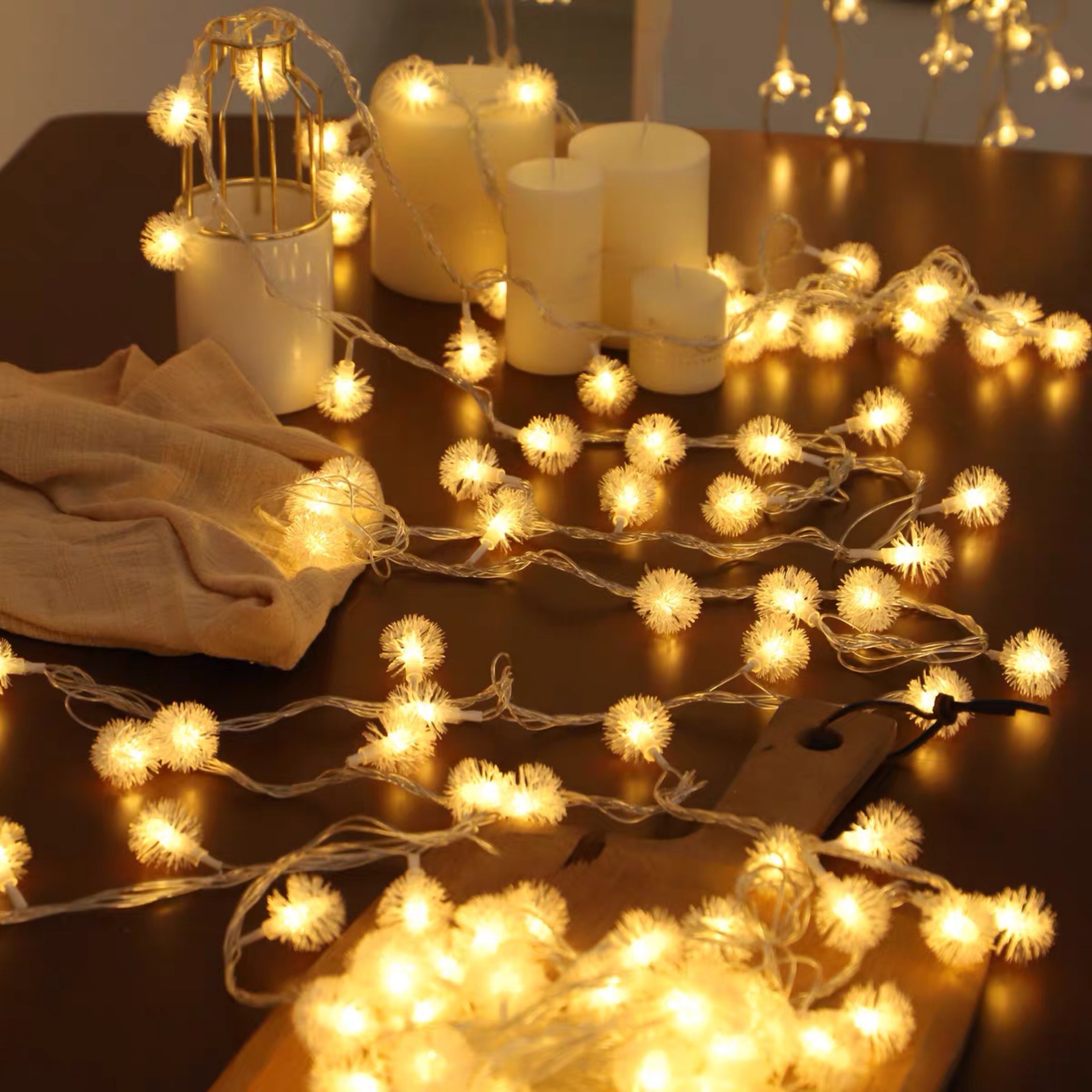 七彩星星造型灯串led氛围灯串小闪灯装饰灯节日场景布置灯饰批发