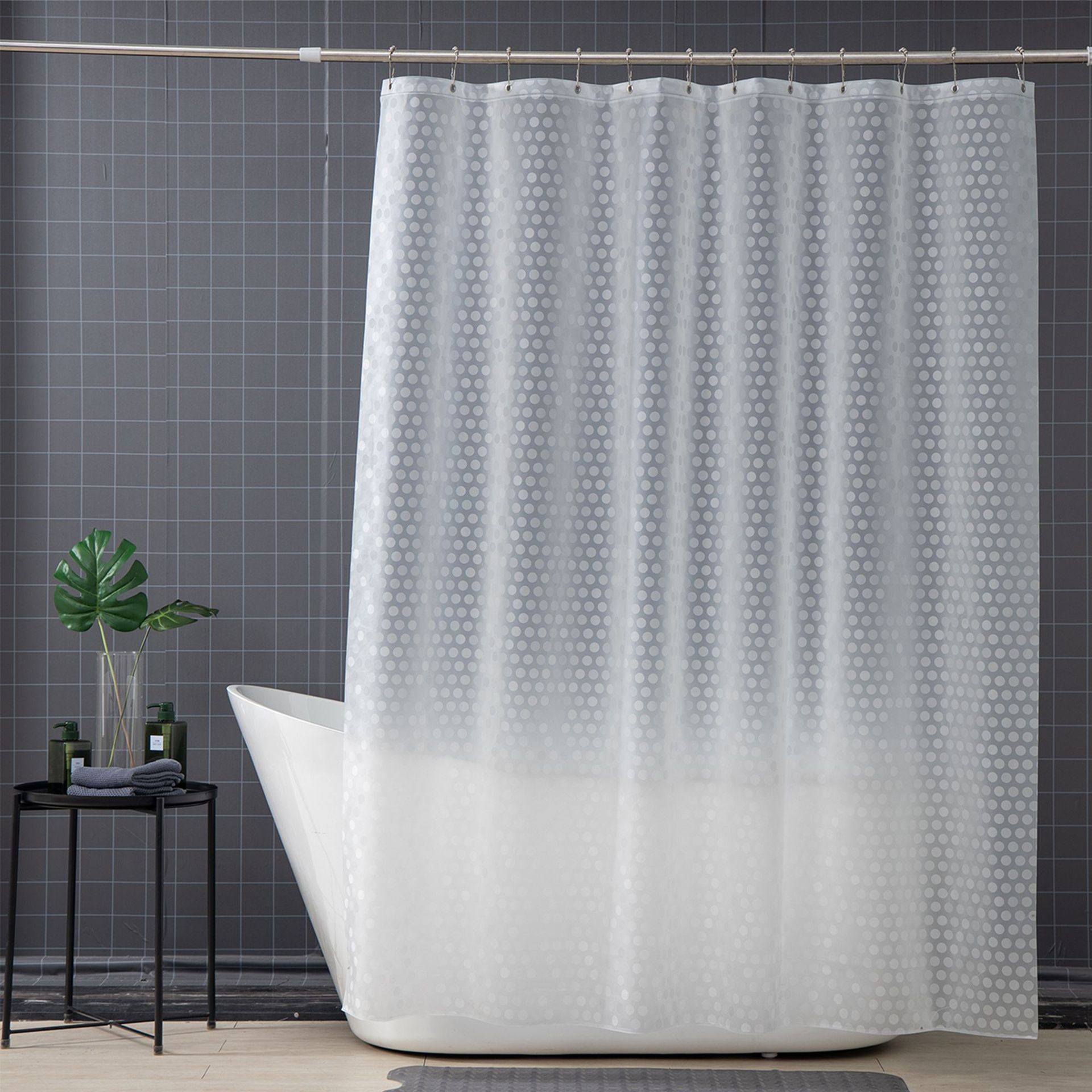 iekei跨境供应peva浴帘防水加厚防霉3d淋浴帘环保美式eva浴帘