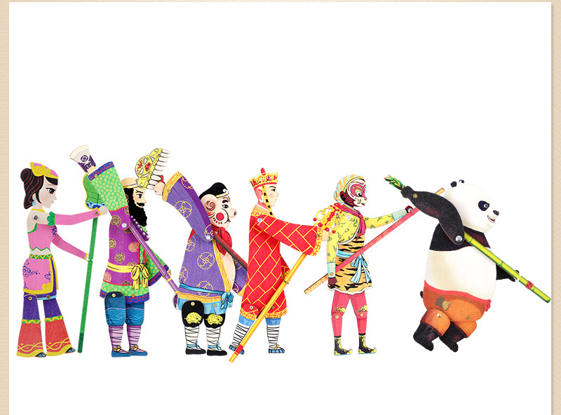 木质西游记唐僧皮影 夜市产品益智中国风工艺品生日礼物木质皮影