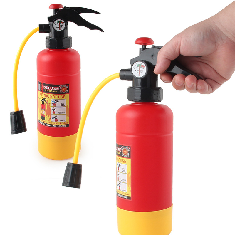 Backpack Water Gun Summer Children's Cartoon Pull-out Fire Extinguisher Water Gun Plastic Sand Stall Water Toy