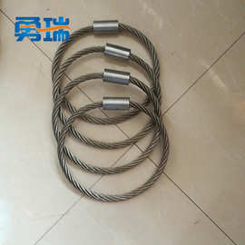 10mm 12mm 无接头钢丝绳 钢丝绳圈 钢索 机械防护安全绳 拉环钢索