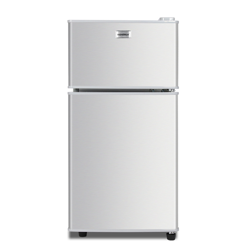 Ripu Mini Refrigerator Household Small Freeze Storage BCD-42A118D Gold and Silver Two-Door Refrigerator