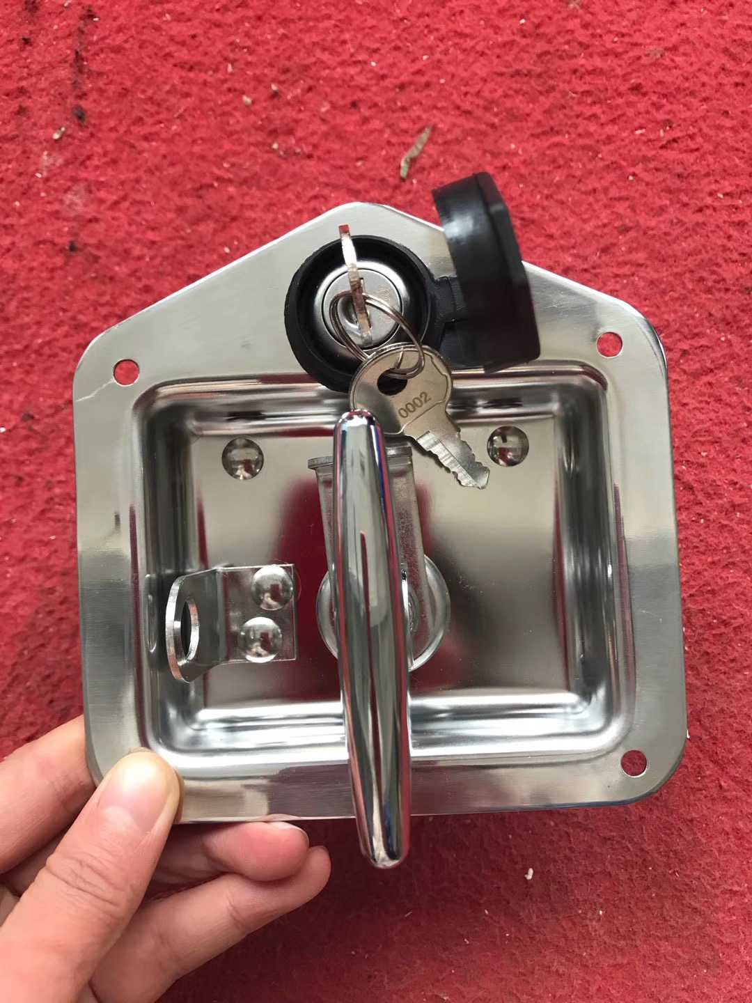 工具箱锁防盗门锁不锈钢门锁双保险货车集装箱防盗锁具盒锁t形锁