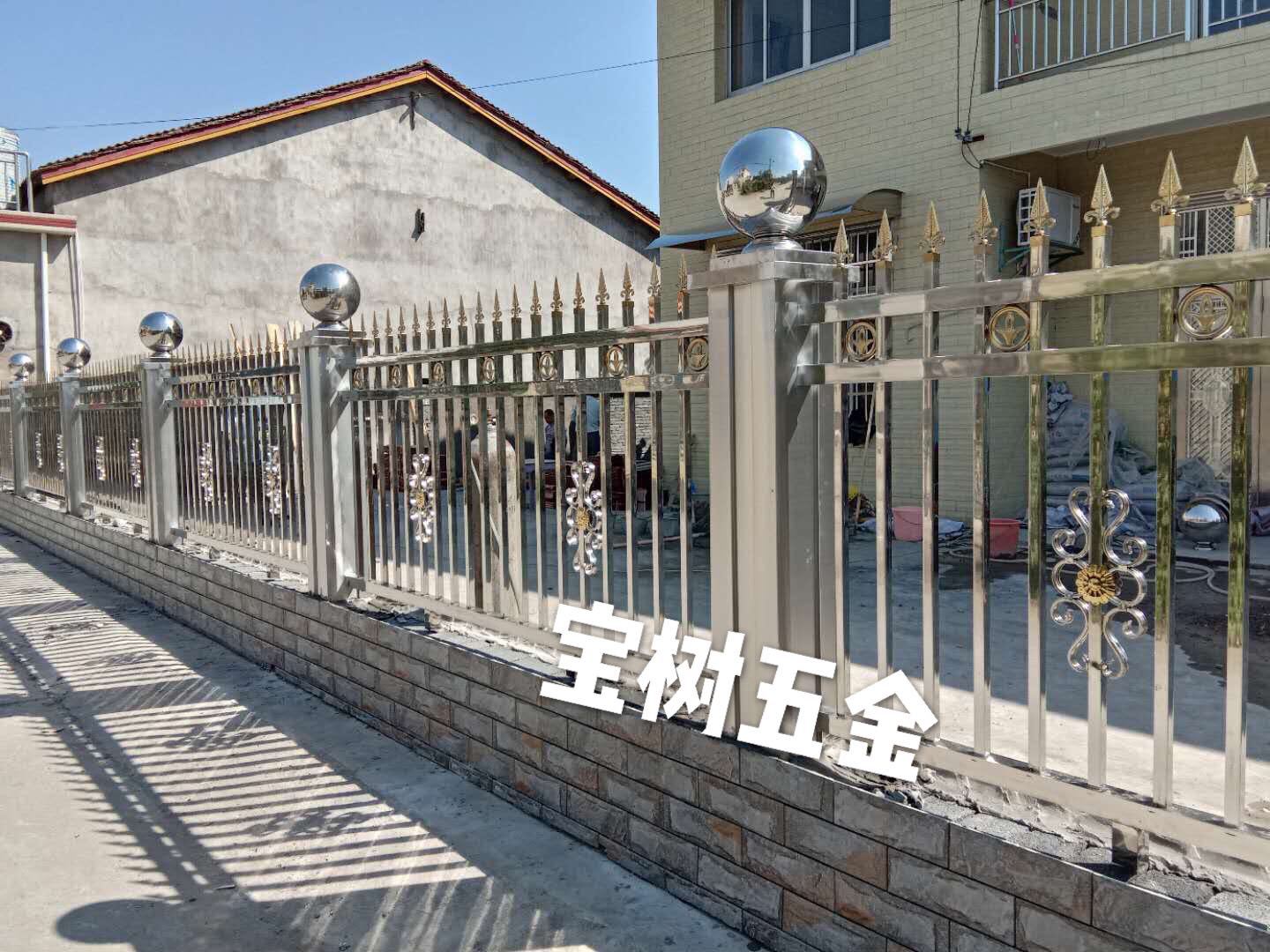 欧式304不锈钢枪头 庭院围栏护栏防盗装饰管头方孔尖头方管 枪尖