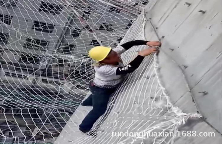 建筑安全防护网防坠网 隔离围网彩色3米6平网 尼龙绳网工地阻燃网