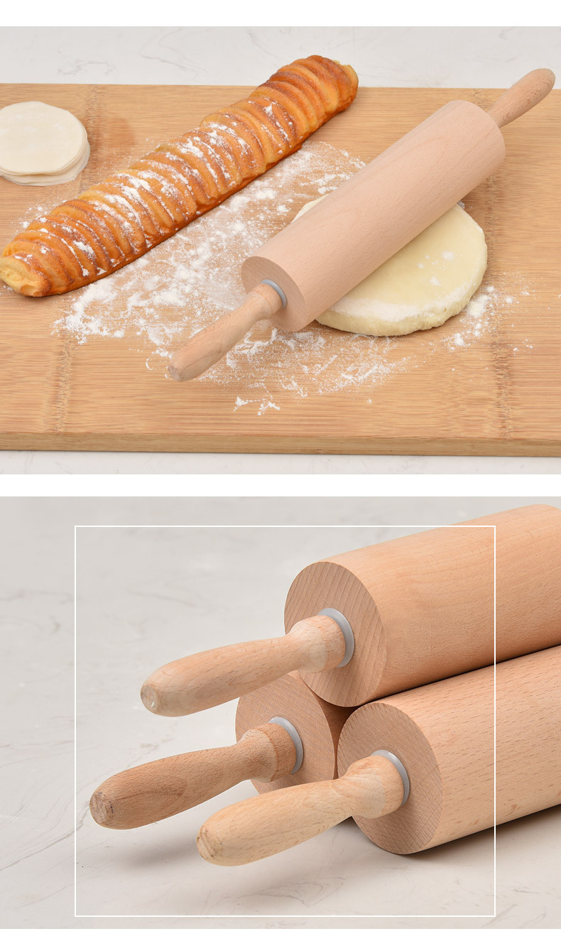 擀面杖家用滚轴饺子皮木制实木赶面棍擀饺子皮大号擀面棒烘焙杆