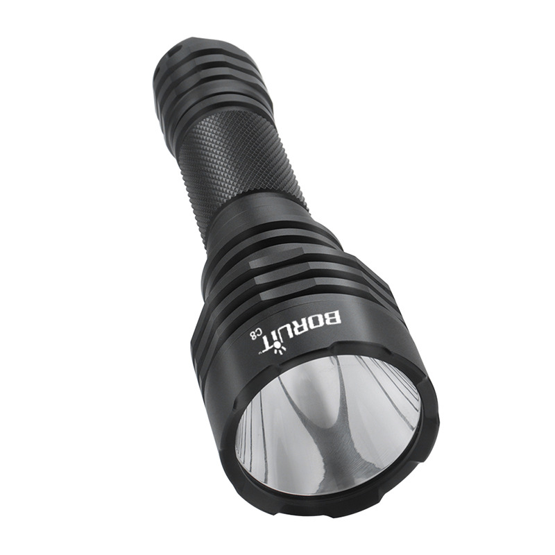 新款强光手电筒led户外防水钓鱼巡逻1000米强光远射手电筒