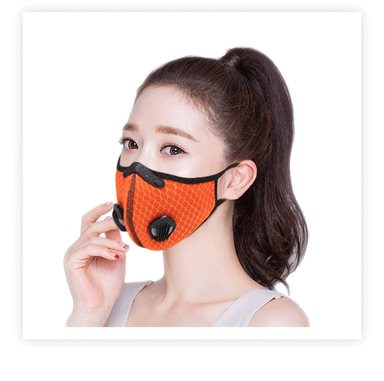 跨境 挂耳式骑行口罩带呼吸阀防尘户外跑步运动男女保暖口罩