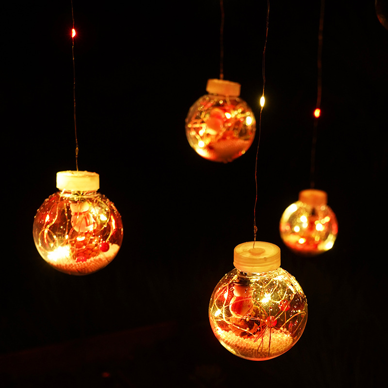 led圣诞节日圆球许愿球窗帘灯 心愿球彩灯闪灯串灯彩橱窗网红灯