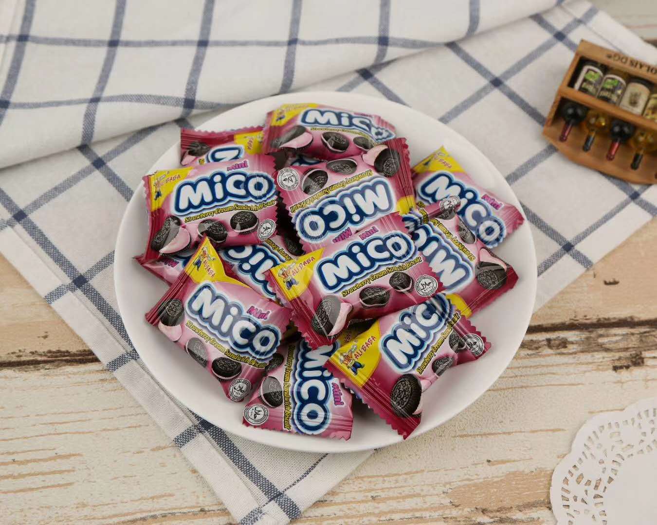 马来西亚迷你mini奥利奥mico儿童夹心小饼干376g 整箱12包小黑饼