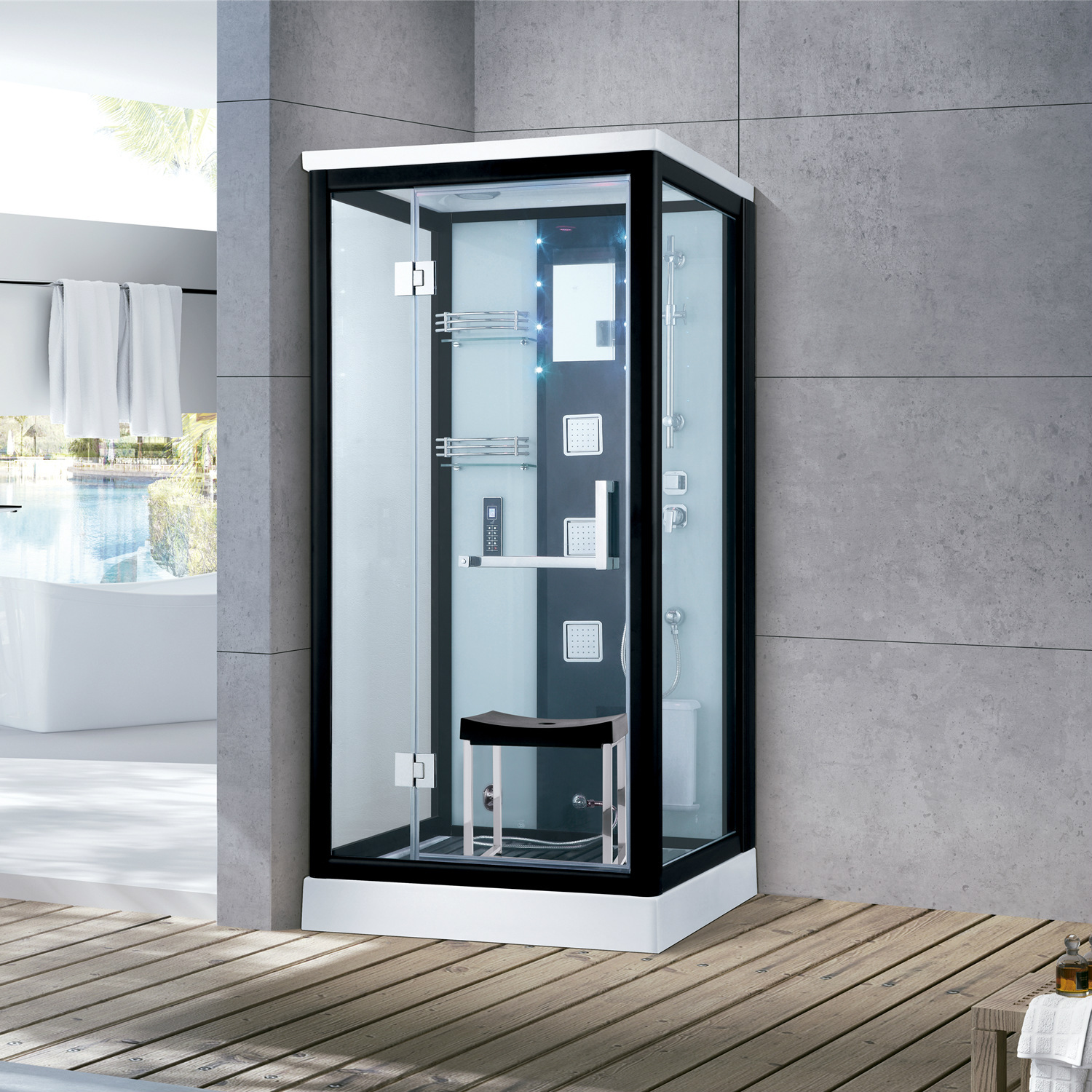 厂家直发方形淋浴房整体蒸汽房亚克力底盆酒店家用浴室房批发零售