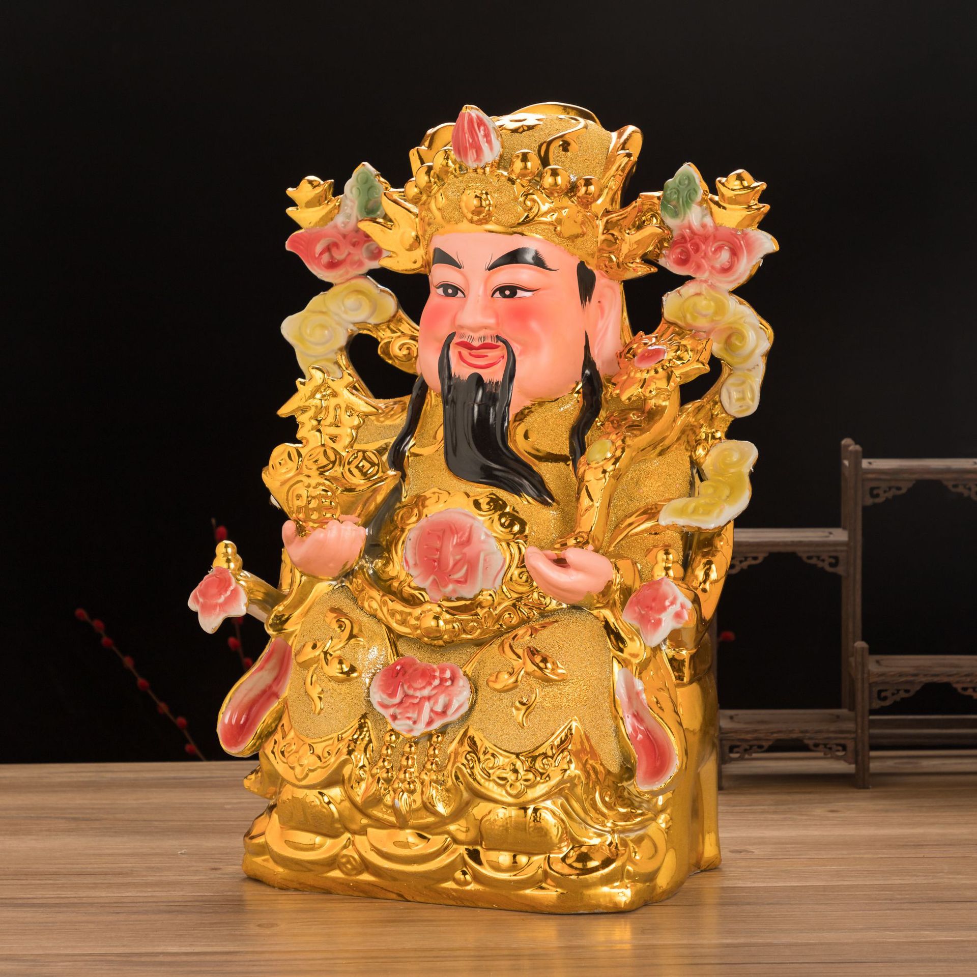 潮州陶瓷佛像财神爷家居摆件店铺供奉厂家批发