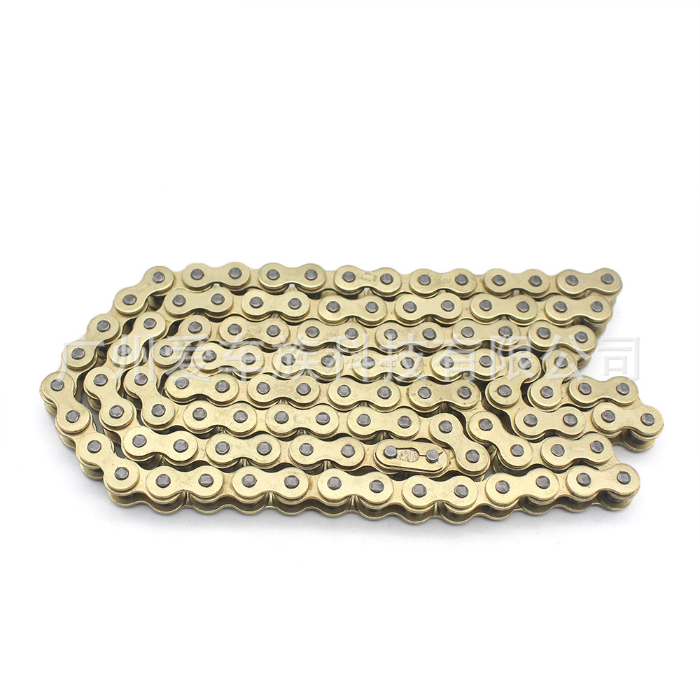 适用于沙滩车小猴子越野摩托车链条420超汇kmc链条420金色链条