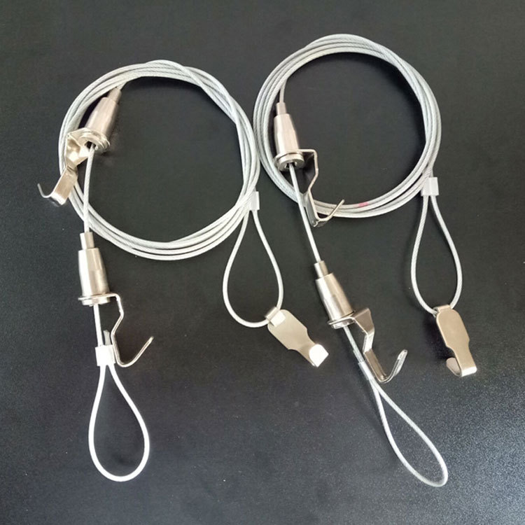 钢丝绳挂画线 展览挂画器 可调节挂镜线 画廊相框不锈钢挂画器