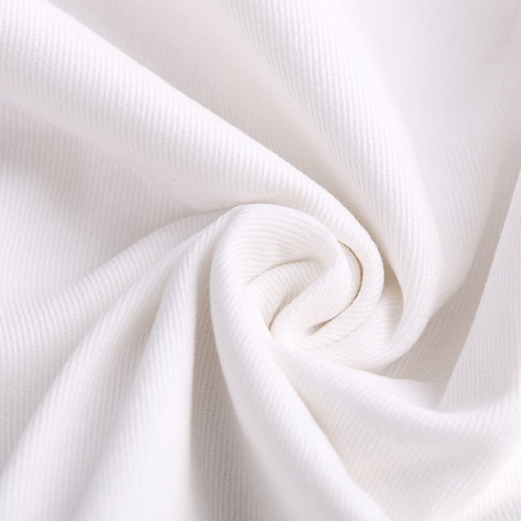 tc65*35涤棉斜纹漂白米白布料 围裙手套 厨师服面料 口袋布烫台布