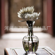宋代美学花瓶插鲜花干花简约雅致玻璃花器日式禅意茶道摆件