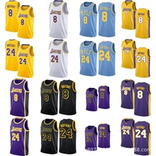 热压湖人队球衣 8# 24#科比热压版篮球球衣 KOBE BRYANT Jersey