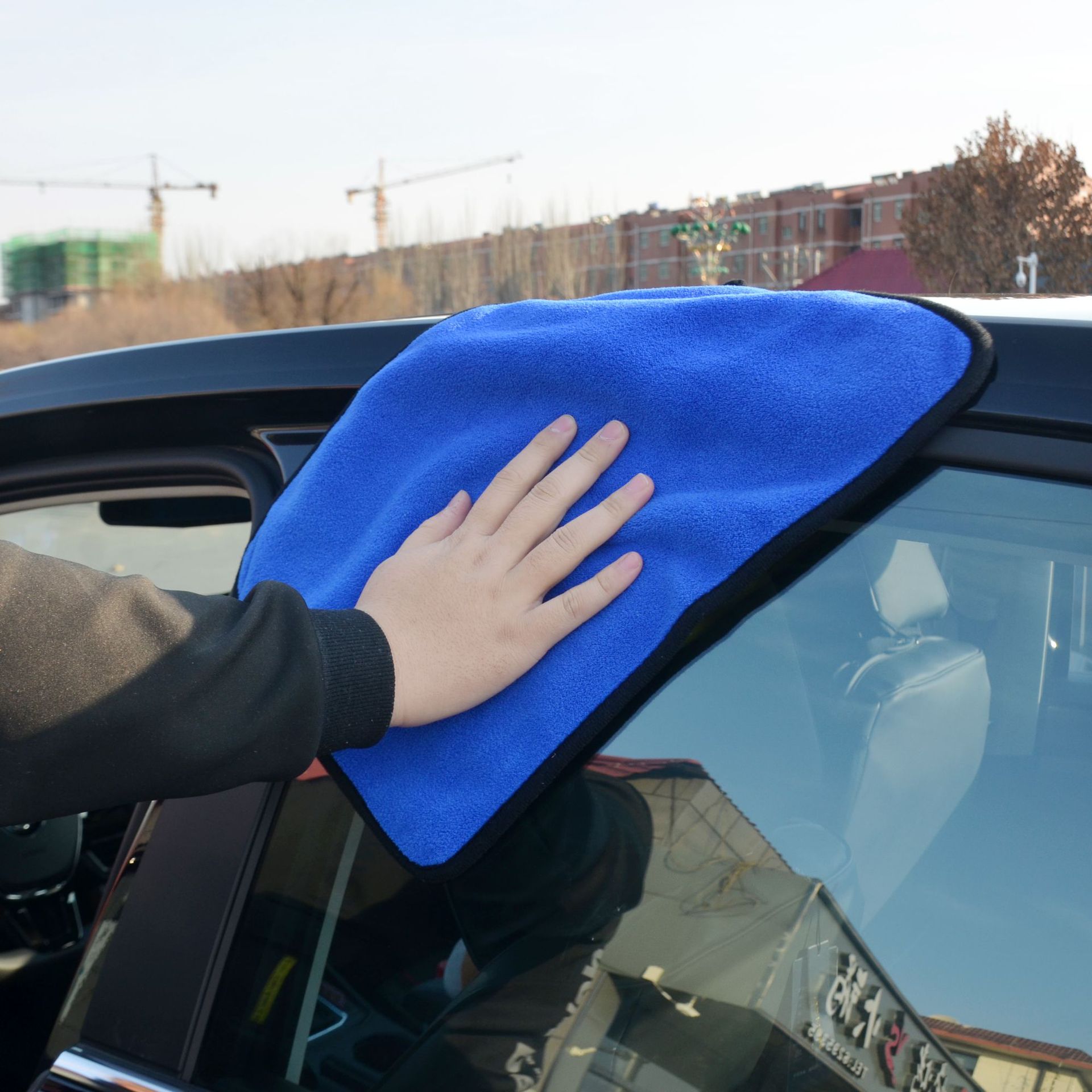 摆地摊洗车珊瑚绒毛巾擦车布汽车用玻璃抹布加厚专用可定制logo