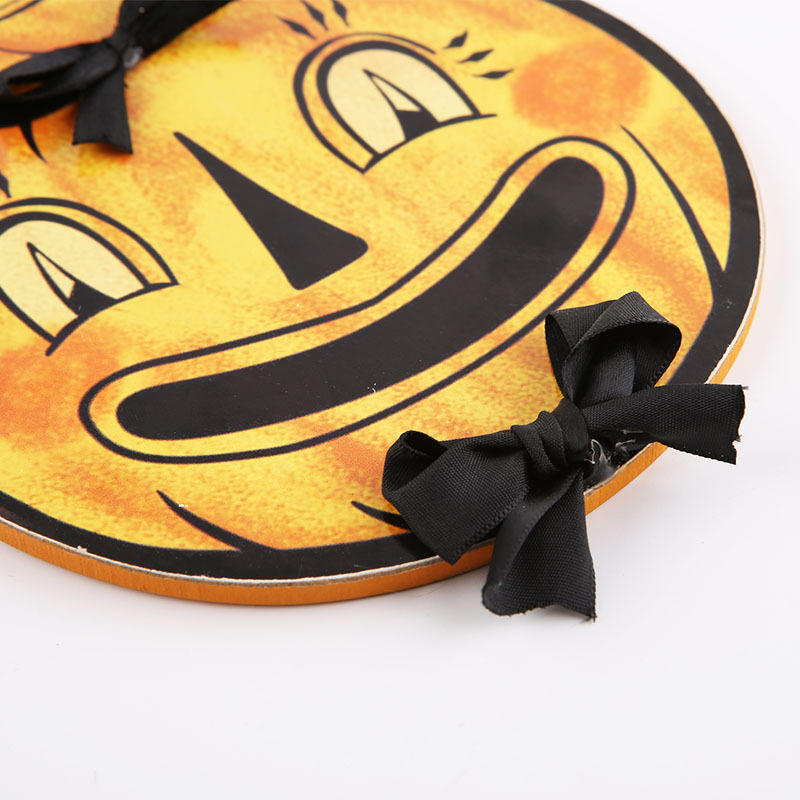 New Halloween Pumpkin Shape Party Decorated Hangtag Home Ghost Festival Decoration Wooden Crafts Hanging Board Wholesale