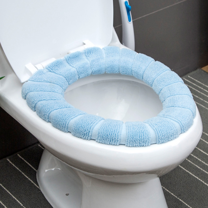 Nordic Pumpkin Plain Toilet Mat Acrylic O-Type Toilet Seat Four Seasons Universal Washable Toilet Bowl Sets