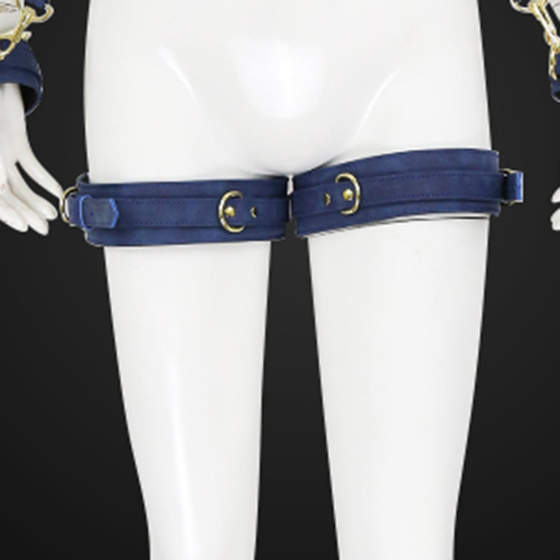 成人调情用品束缚捆绑粉色新款皮革腿铐金色针扣可来样定做oem