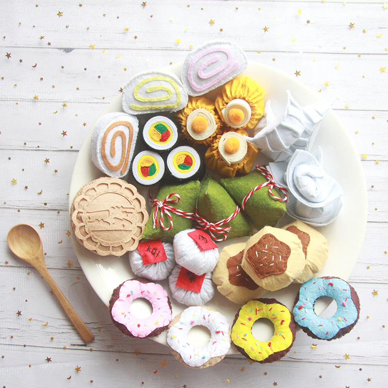 不织布手工布艺diy材料包面点幼儿园区域角教具作业食物点心-阿里巴巴