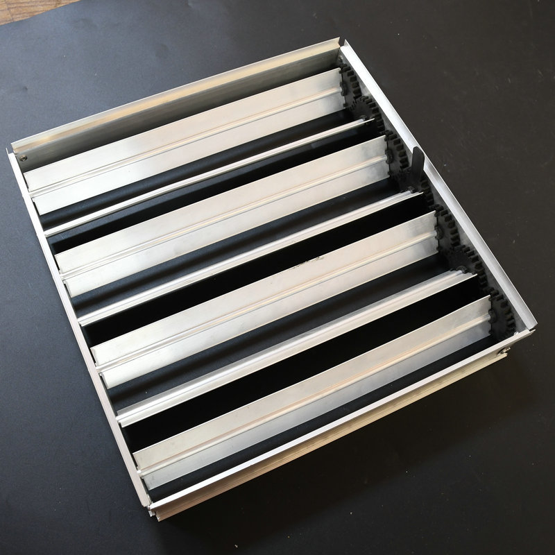 铝合金手动对开多叶风管风量调节阀 方形管道止回风阀定制