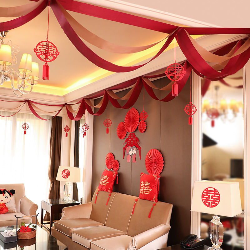 婚房布置套装拉花装饰结婚客厅装饰用品新房布置婚房装饰创意浪漫