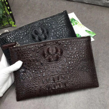 新款2021泰国鳄鱼皮男士信封夹包休闲骨皮手拿包时尚潮流商务手包