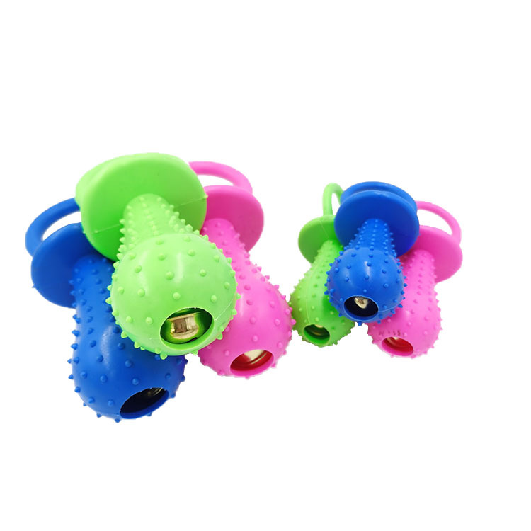 Pet TPR Bite-Resistant Nipple Dog Bell Sounding Toy Tooth Cleaning Molar Rubber Dog Toys Factory Price Direct Sales