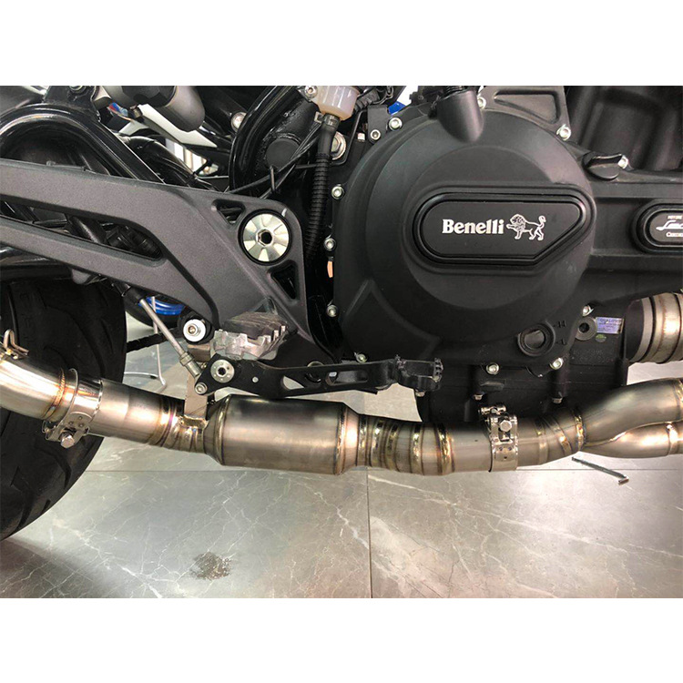 厂家直销适用摩托车幼狮500代替回压鼓中段改装bj500钛合金排气管